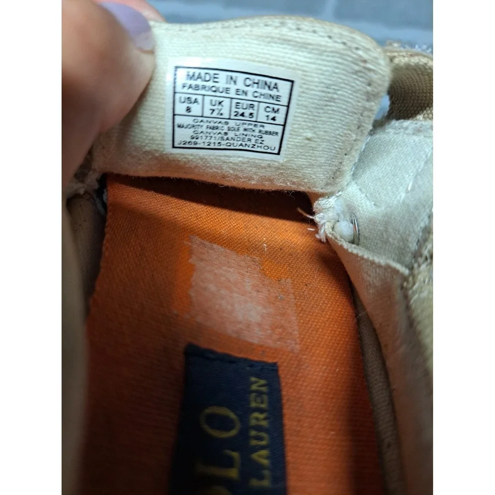 Polo Ralph‎ Lauren Toddler Boy's Boat Tan Shoes Size 8